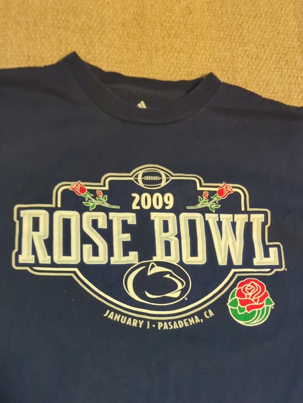 Vintage 2009 Rose Bowl Penn State Nittany Lions  PSU adidas Size Medium
